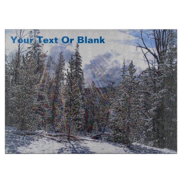 Fresh Snow On Rapid Lightning Cutting Board (Front)