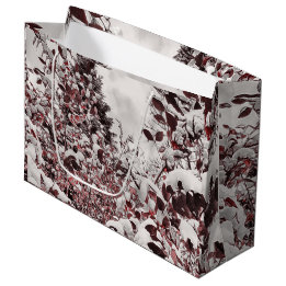 Fresh Snow On Red Leaves Large Gift Bag