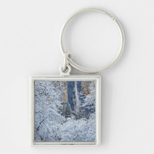 Fresh snowfall in the trees below Bridalveil Keychain