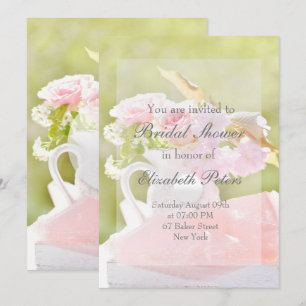 Fresh Spring Flower Bouquet Wedding Invitation