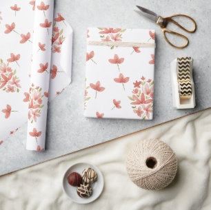 Fresh Spring Garden Watercolor Hand-painted Wrapping Paper