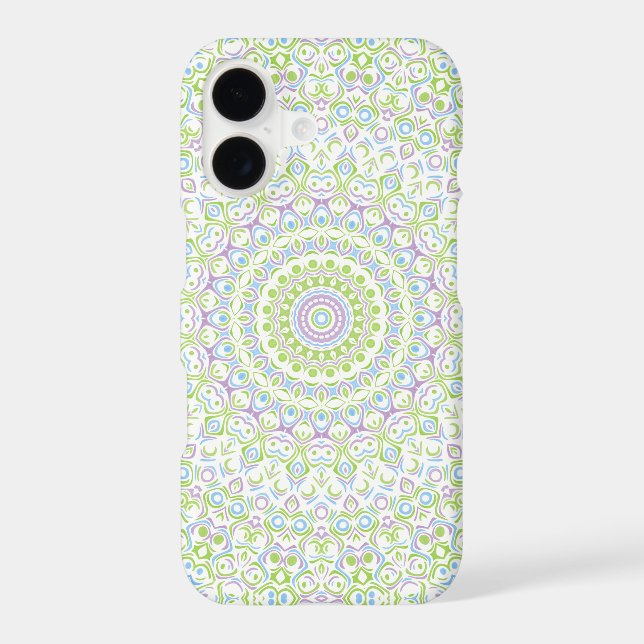 Fresh Spring Mandala in Green, Blue, and Lavender (Verso)