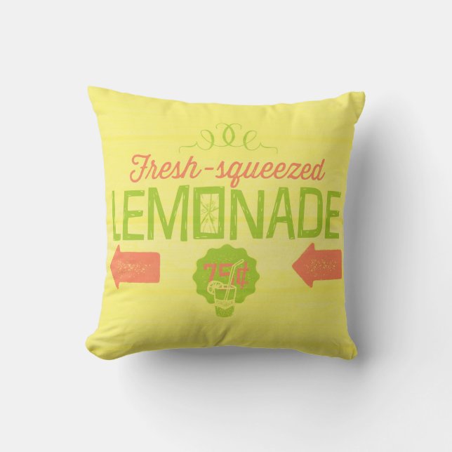 Fresh Squeezed Lemonade Throw Pillow (Front)