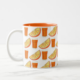 Fresh Squeezed OJ Orange Juice Citrus Fruit Slice Two-Tone Coffee Mug