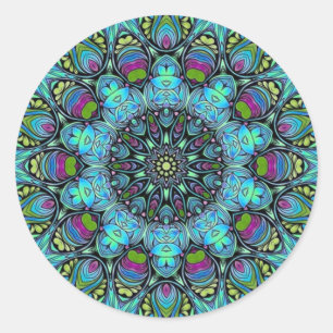 Fresh Start Mandala Classic Round Sticker