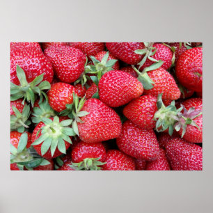 fresh strawberries 2 poster