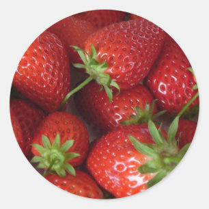 Fresh Strawberries Classic Round Sticker