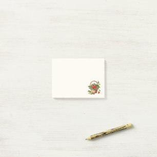 Fresh Strawberries in a Wicker Basket Post-it Notes