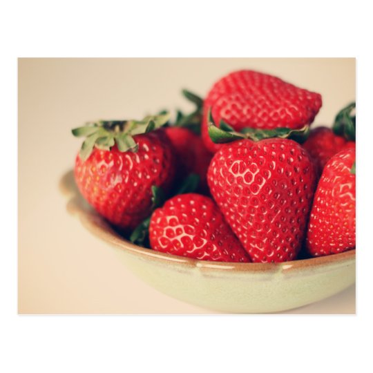 Fresh Strawberries Vintage Photograph Postcard