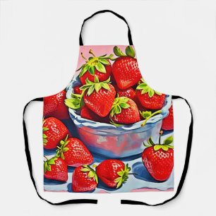 Fresh Strawberry Bowl Apron