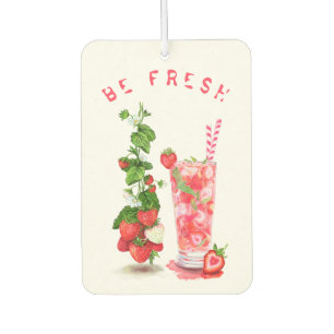 Fresh Strawberry Drink Car Air Freshener
