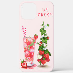 Fresh Strawberry Juice Cool Drink - Summer  iPhone 12 Pro Max Case