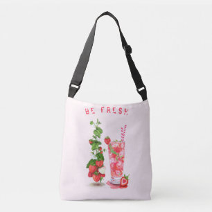 Fresh Strawberry Juice Cool Drink - Summer  Crossbody Bag