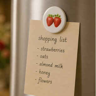 Fresh Strawberry Refrigerator Magnet