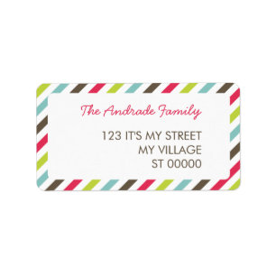 Fresh Stripe Pattern Personalized Address Labels