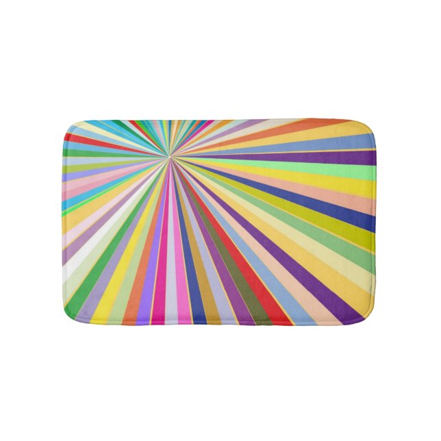 Fresh striped background bath mat (Front)