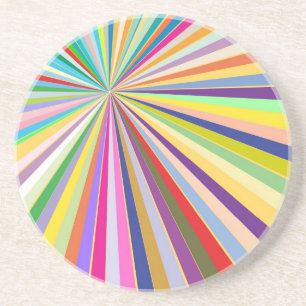 Fresh striped background coaster