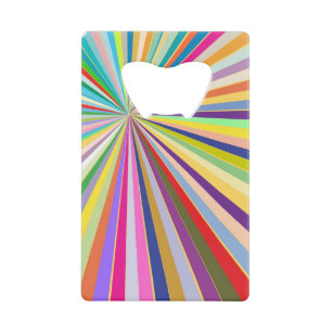 Fresh striped background credit card bottle opener