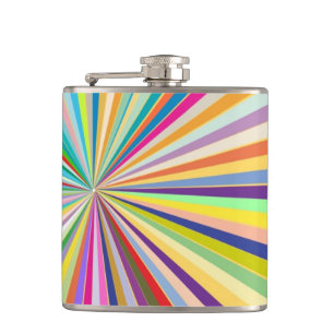 Fresh striped background hip flask