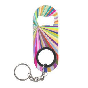 Fresh striped background keychain bottle opener