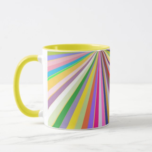 Fresh striped background mug (Left)