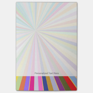 Fresh striped background post-it notes