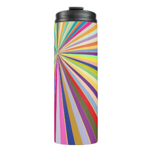 Fresh striped background thermal tumbler