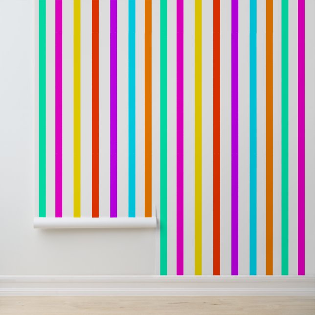 Fresh Stripes Pattern Wallpaper (Application)