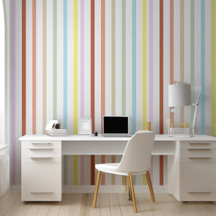 Fresh Stripes Pattern Wallpaper