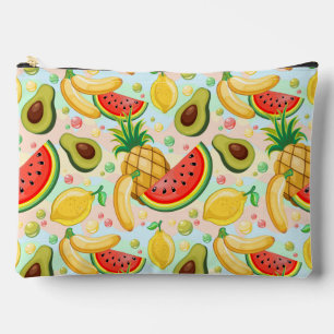 Fresh Summer Fruits Pattern Accessory Pouch