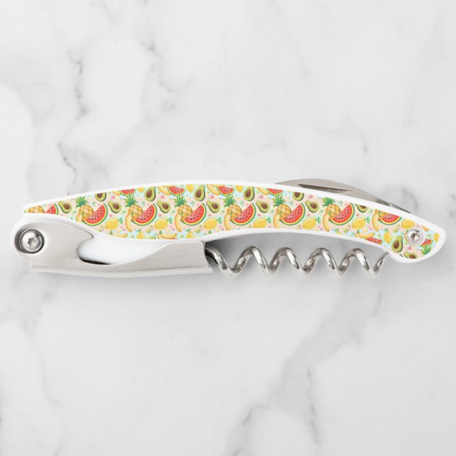 Fresh Summer Fruits Pattern Corkscrew (Front)