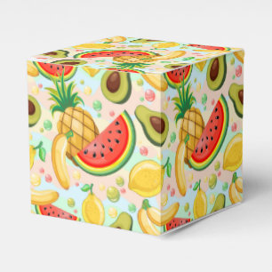 Fresh Summer Fruits Pattern Favor Box