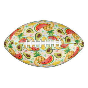 Fresh Summer Fruits Pattern Football