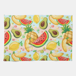 Fresh Summer Fruits Pattern Kitchen Towel