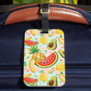 Fresh Summer Fruits Pattern Luggage Tag