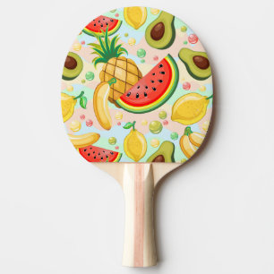 Fresh Summer Fruits Pattern Ping Pong Paddle