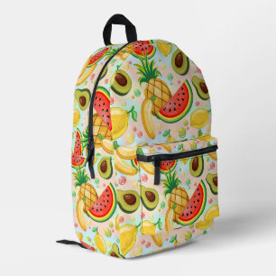 Fresh Summer Fruits Pattern Printed Backpack