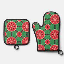 Fresh Summer Watermelon Slices Pattern Kitchen 
