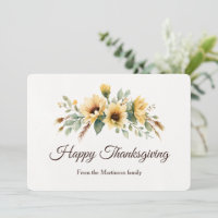 Fresh Sunflowers Happy Thanksgiving Fall Floral