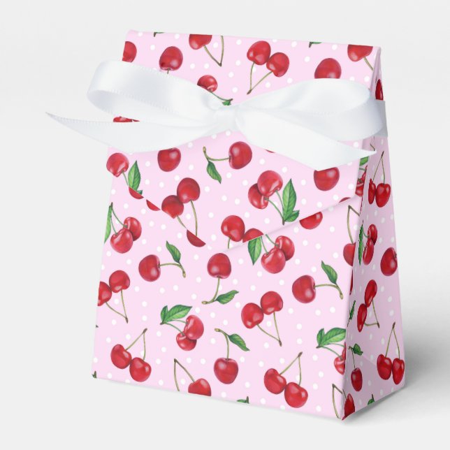 Fresh Sweet Cherries Favor Box (Front Side)