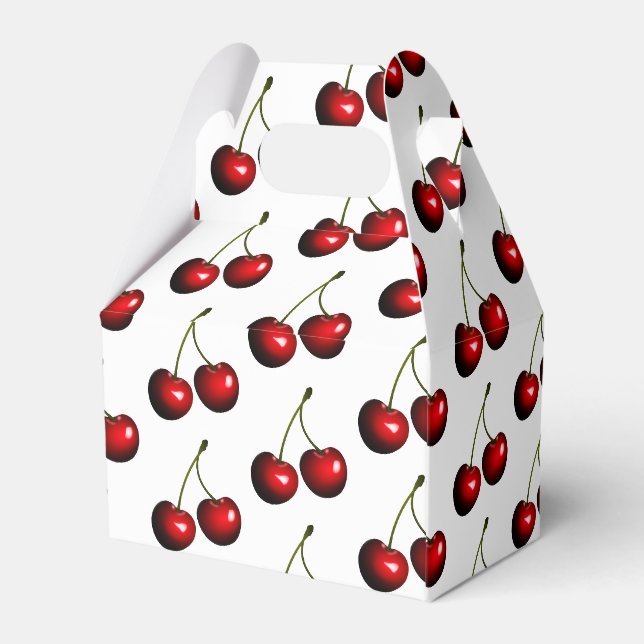 Fresh Sweet Cherries Favor Box (Back Side)