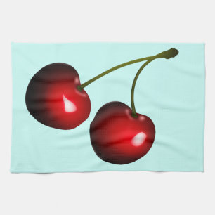 Fresh Sweet Cherries Kitchen Towel