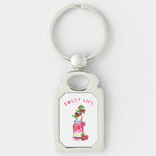 Fresh Sweet Cherry Juice Cool Drink - Summer Fruit Keychain