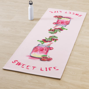 Fresh Sweet Cherry Juice Cool Drink - Summer Fruit Yoga Mat