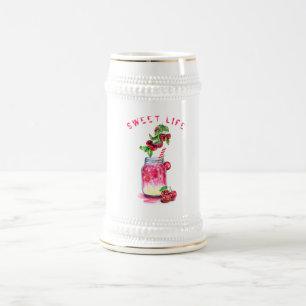 Fresh Sweet Cherry Juice Cool Drink - Summer Party Beer Stein