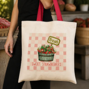 Fresh Sweet Strawberries Tote Bag
