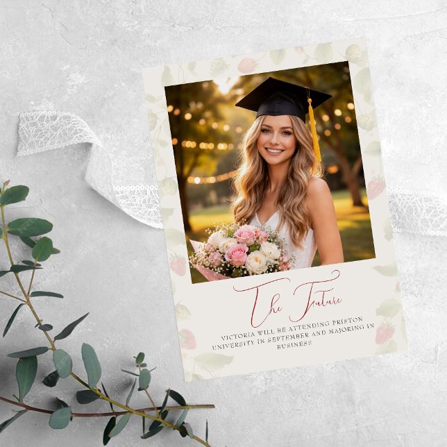 Fresh Sweet Strawberry Graduation Announcement (Creator Uploaded)