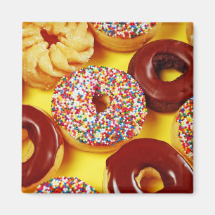 Fresh tasty donuts magnet