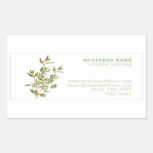 FRESH THYME Biz ID Rectangle Stickers