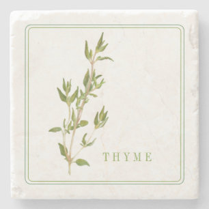 FRESH THYME Marble Stone Coaster
